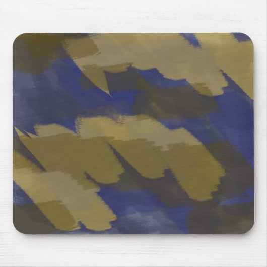 Blau und gelb abstrakt mousepad (Vorne)