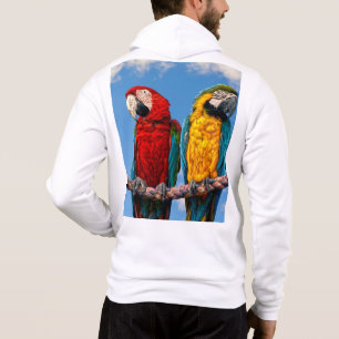 Blau und gelb, Ara und ein Rasierapparat Hoodie