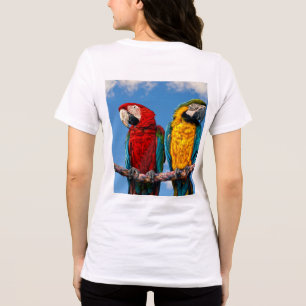 Blau und gelb, Ara und ein Rasierapparat Tri-Blend Shirt