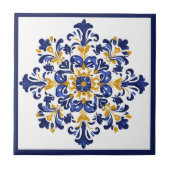 💛💙 Blau und Gelb, Azulejos Fliese (Vorderseite)