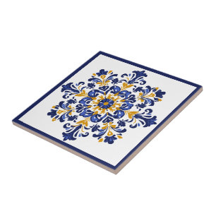 💛💙 Blau und Gelb, Azulejos Fliese