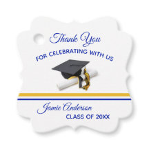 Blau und Gelb Cap & Tassel | ABSCHLUSS