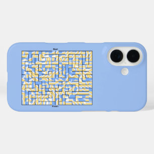 Blau und Gelb iPhone 16 Hülle