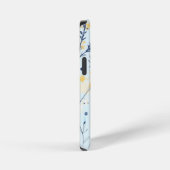 Blau und Gelb-Daisy-Muster iPhone Hülle (Rechte Seite)