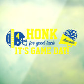 Blau und Gelb Fußball und Schön Fensteraufkleber (Blatt 3)