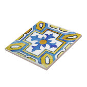 Blau und Gelb Gemustertes Mittelmeer Fliese (Seite)