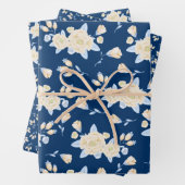 Blau und Gelb Geschenkpapier Set (Beispiel)