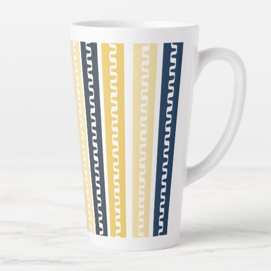 Blau und Gelb gestrichen Milchtasse (Rechts)