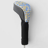 Blau und Gelb Golf Headcover (angewinkelt)