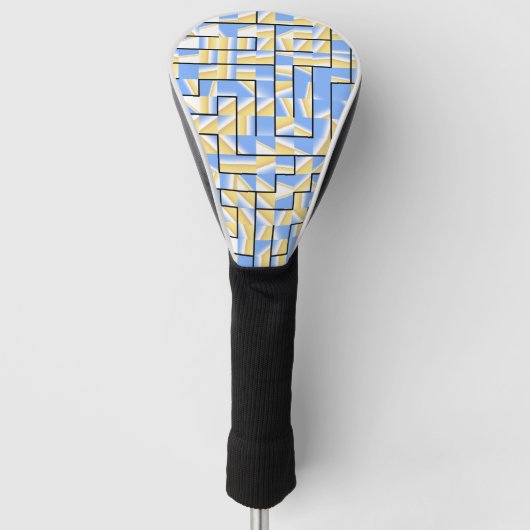 Blau und Gelb Golf Headcover (Vorderseite)