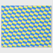 Blau und Gelb Gradient Ukraine Inspiriert Anti-Kri Geschenkpapier (Flach)