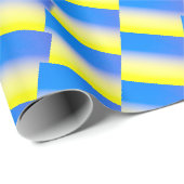 Blau und Gelb Gradient Ukraine Inspiriert Anti-Kri Geschenkpapier (Rolleneckpunkt)