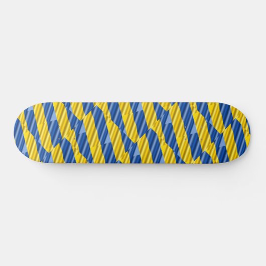 Blau und Gelb in der Ukraine Inspiriert Frieden An Skateboard (Horizontal)