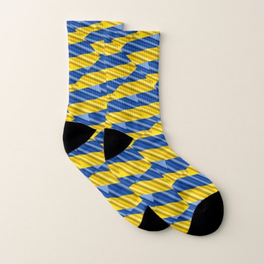 Blau und Gelb in der Ukraine Inspiriert Frieden An Socken (Paar)