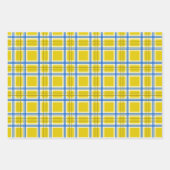 Blau und Gelb Kariert Geschenkpapier Set (Vorderseite 2)