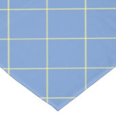 Blau und Gelb, Land, Gittermuster Baumwolle Tischdecke (Schrägansicht)