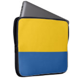 Blau und Gelb Laptopschutzhülle (Vorne Rechts)