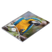 Blau- und Gelb-Macaw-Notebook Notizblock (Linke Seite)