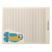 Blau und Gelb Maka Schreibpapiertafel mit Linien Notizblock (Vorderseite)