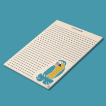 Blau und Gelb Maka Schreibpapiertafel mit Linien