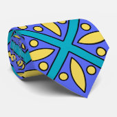 Blau und gelb Moderne Fliesengestaltung Krawatte (Gerollt)