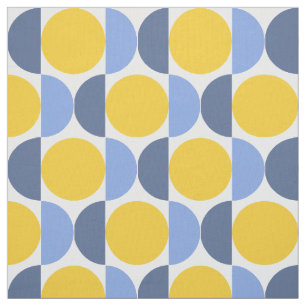 Blau und Gelb Moderne Geometrie Stoff