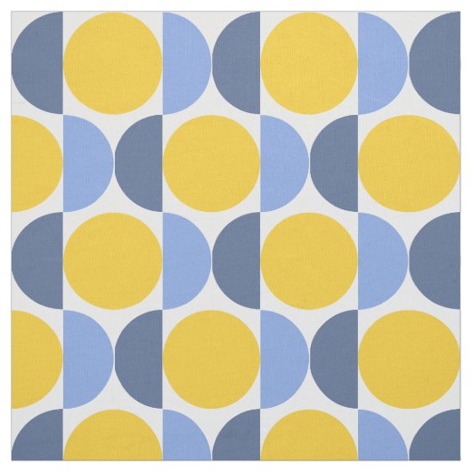 Blau und Gelb Moderne Geometrie Stoff (Muster)