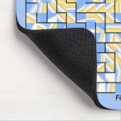 Blau und Gelb Mousepad (Ecke)