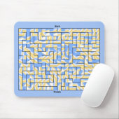 Blau und Gelb Mousepad (Mit Mouse)