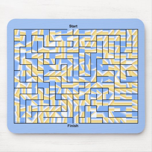 Blau und Gelb Mousepad (Vorne)