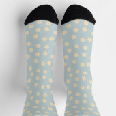 Blau und Gelb Paisy Blume Muster Socken (Oben)