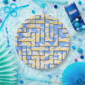 Blau und Gelb Pappteller (Party)