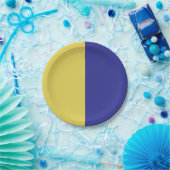 Blau und Gelb Pappteller (Party)