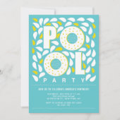 Blau und Gelb Party Splash Geburtstag Einladung (Vorderseite)