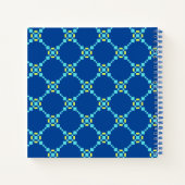 Blau und Gelb Pixel Muster Notizblock (Rückseite)