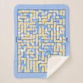 Blau und Gelb Sherpadecke (Vorderseite)