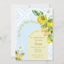 Blau und Gelb Sie fand ihren Hauptpresse Einladung