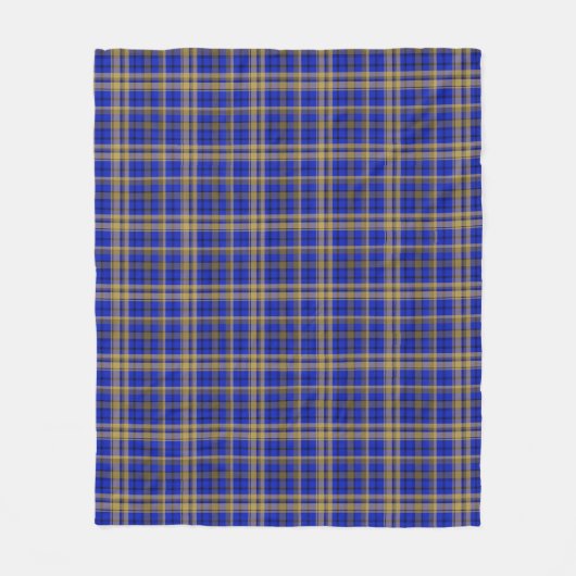 Blau und gelb Tartan kariert. Fleecedecken Fleecedecke (Vorderseite)