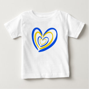 Blau und Gelb Ukraine Inspiration Frieden kein Kri Baby T-shirt