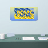 Blau und Gelb Ukraine Inspiration Frieden kein Kri Banner (Messe)