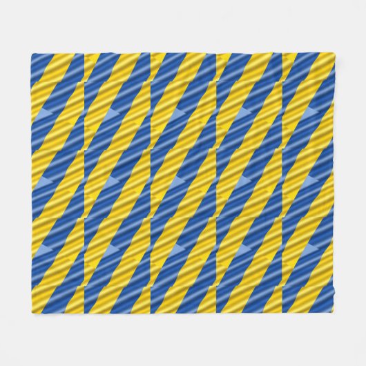 Blau und Gelb Ukraine Inspiration Frieden kein Kri Fleecedecke (Vorderseite (Horizontal))