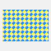 Blau und Gelb Ukraine Inspiration Frieden kein Kri Geschenkpapier Set (Vorderseite)