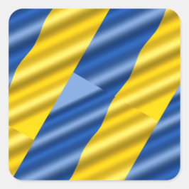 Blau und Gelb Ukraine Inspiration Frieden kein Kri Quadratischer Aufkleber