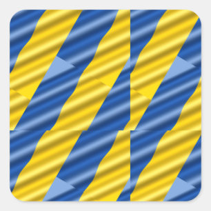 Blau und Gelb Ukraine Inspiration Frieden kein Kri Quadratischer Aufkleber