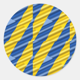 Blau und Gelb Ukraine Inspiration Frieden kein Kri Runder Aufkleber