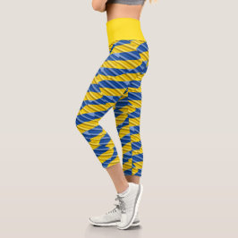 Blau und Gelb Ukraine Inspiriert Frieden gegen den Capri Leggings