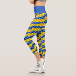 Blau und Gelb Ukraine Inspiriert Frieden gegen den Capri Leggings
