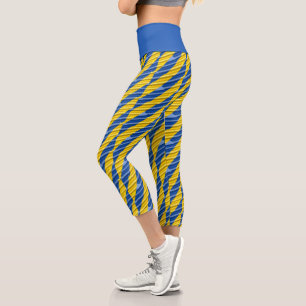 Blau und Gelb Ukraine Inspiriert Frieden gegen den Capri Leggings