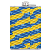 Blau und Gelb Ukraine Inspiriert Frieden gegen den Flachmann (Rückseite)