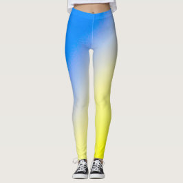 Blau und Gelb Ukraine Inspiriert Frieden gegen den Leggings